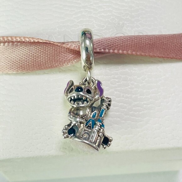 Pandora Disney Park Stitch & Castle Dangle Charm - Picture 3 of 4